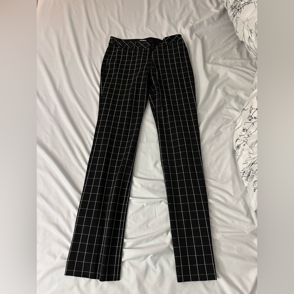 EXPRESS Checkered Dress Pants TALL